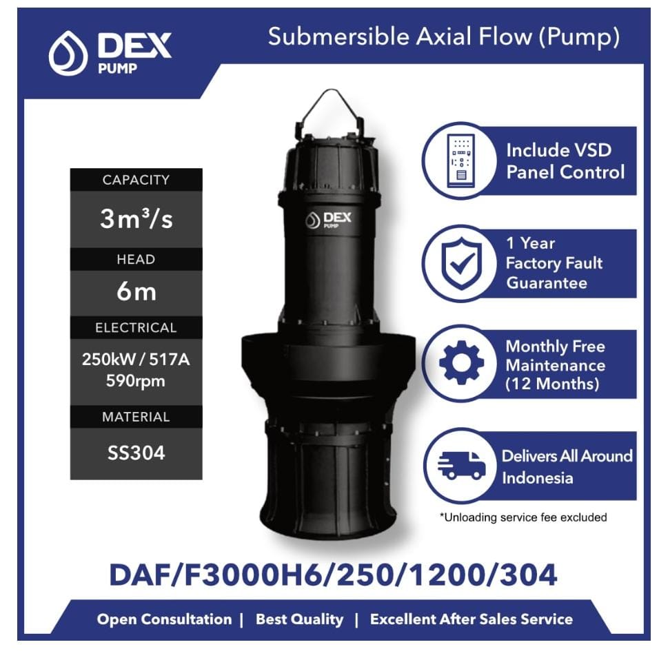Distributor Pompa Axsial Flow 2000 lps axial flow