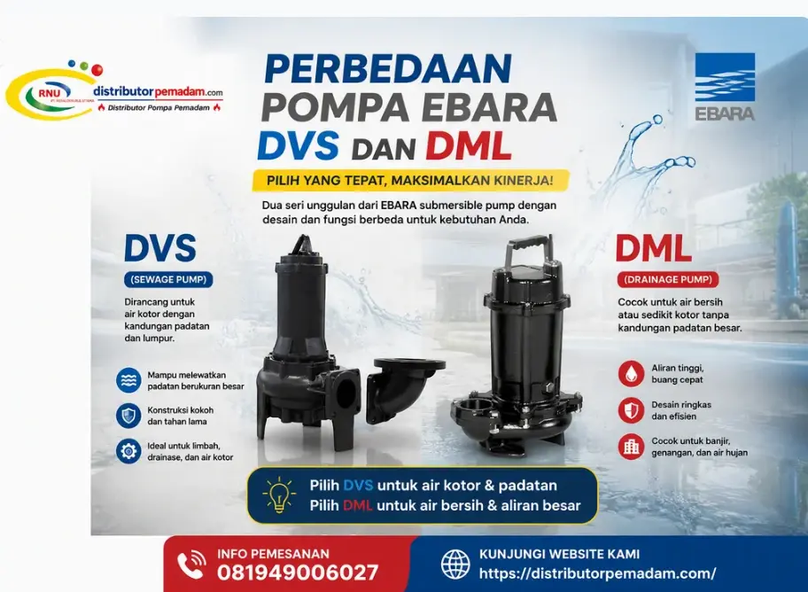 Perbedaan Pompa Ebara DVS dan DML