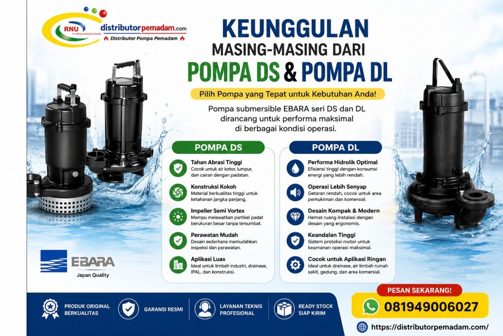 Keunggulan Masing Masing dari Pompa DS dan Pompa DL