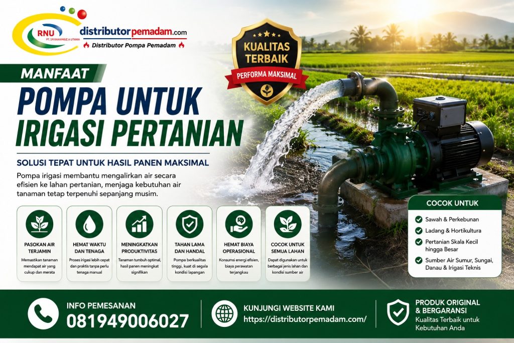 Manfaat Pompa untuk irigasi pertanian
