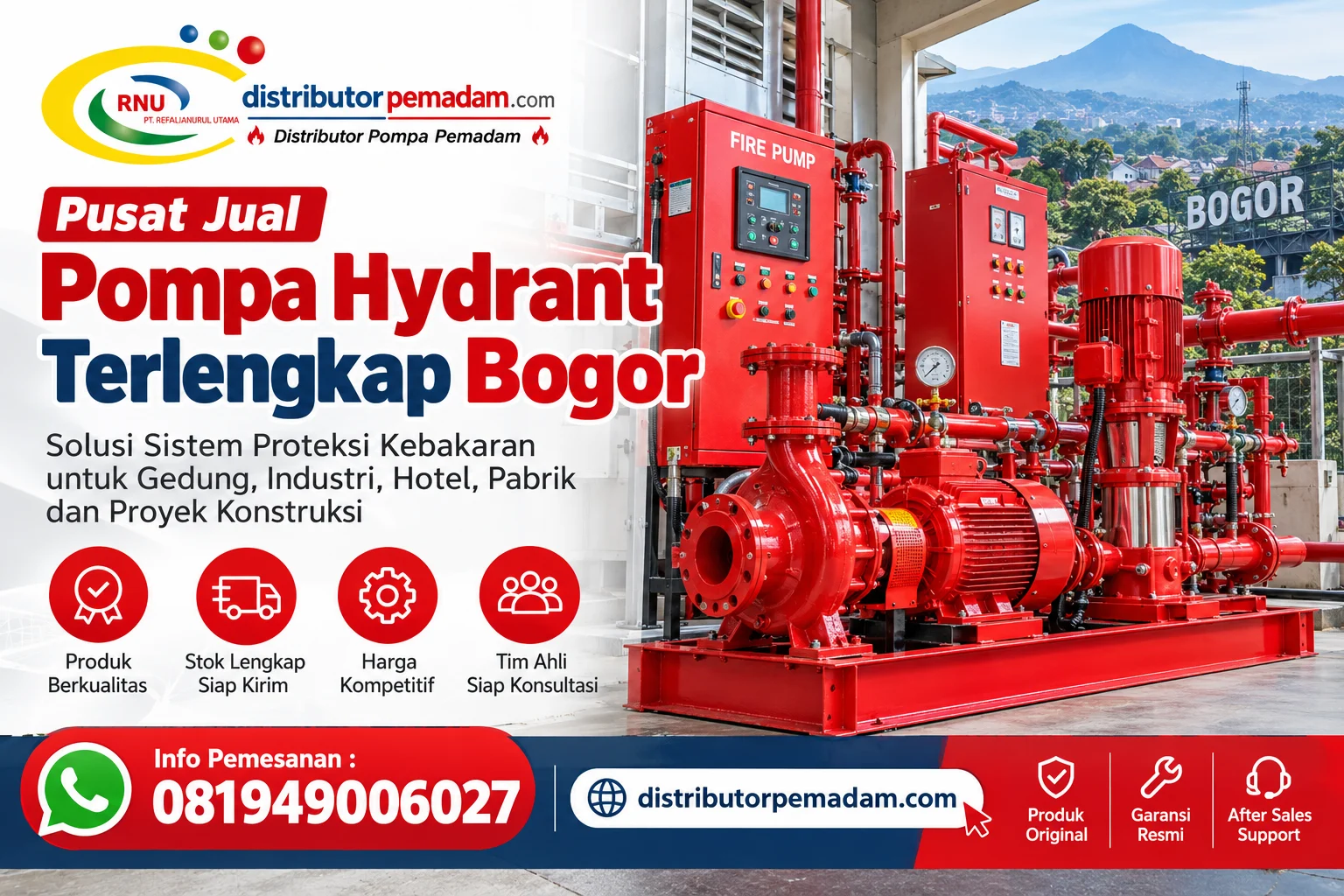 Pusat Jual Pompa Hydrant Terlengkap Bogor