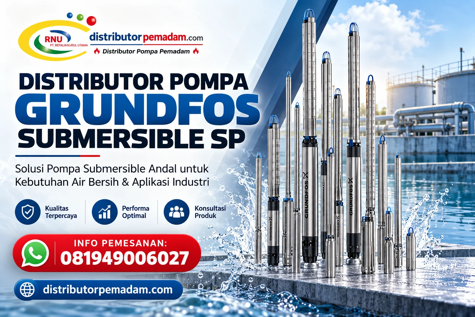 Distributor Pompa Grundfos Submersible Tipe SP