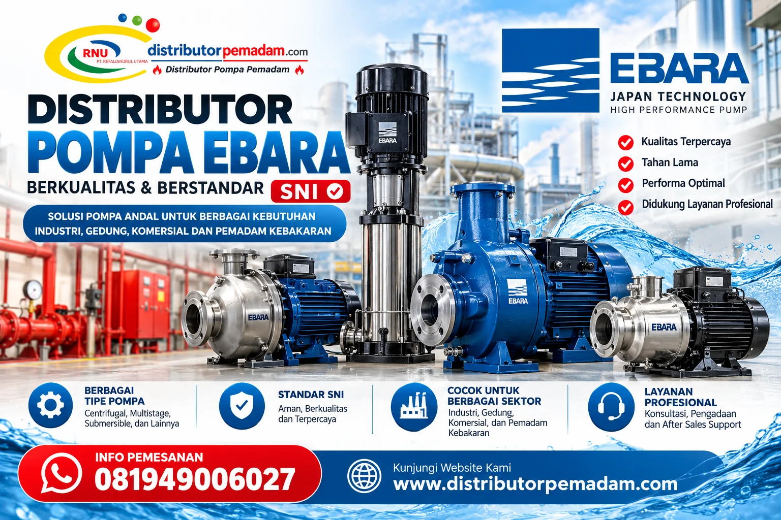 Distributor Pompa Ebara SNI