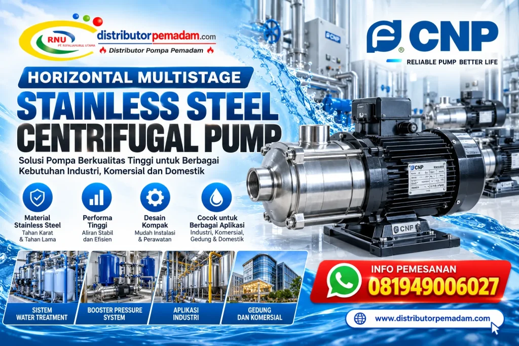 Horizontal multistage stainless steel centrifugal pump
