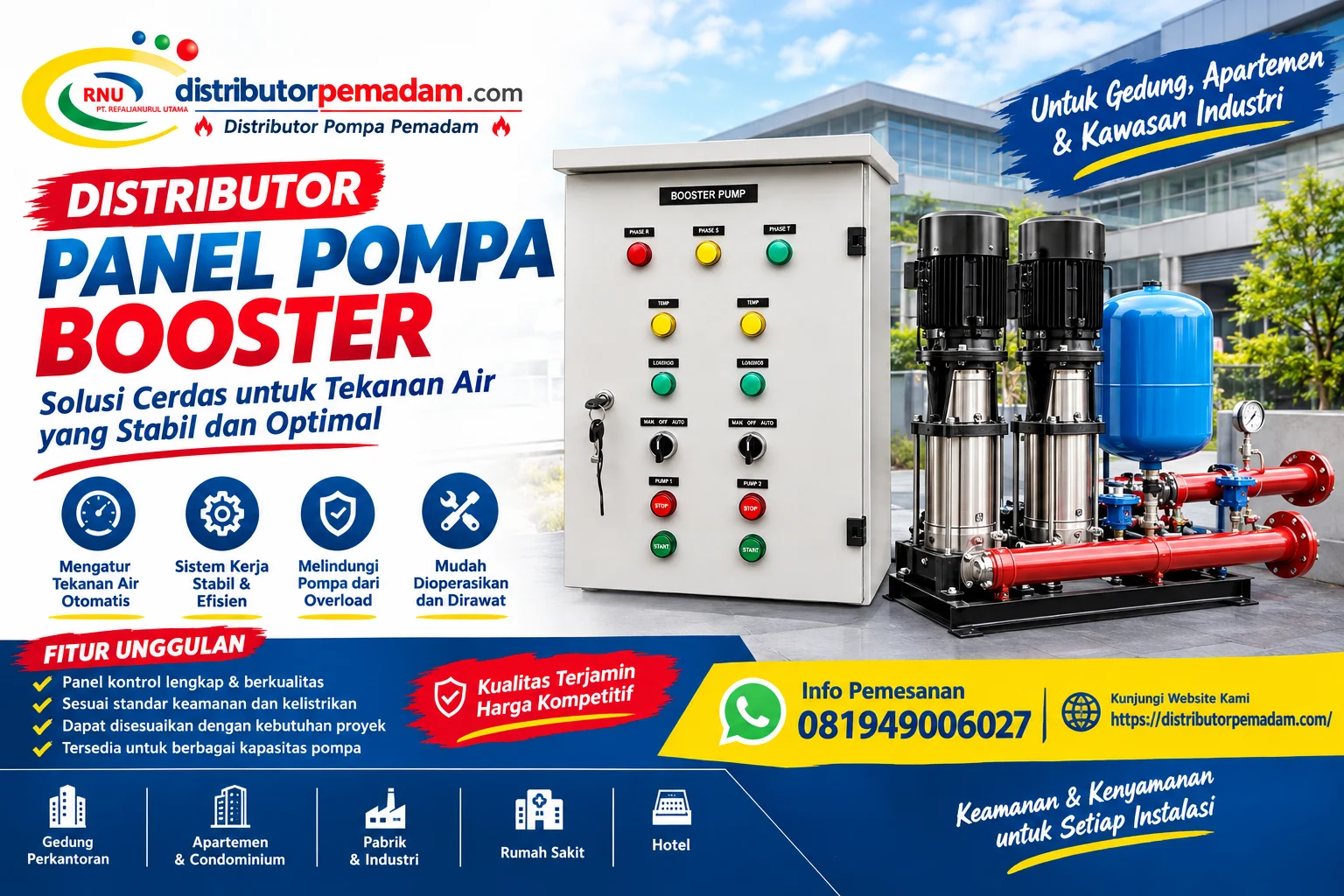 Distributor Panel Pompa Booster