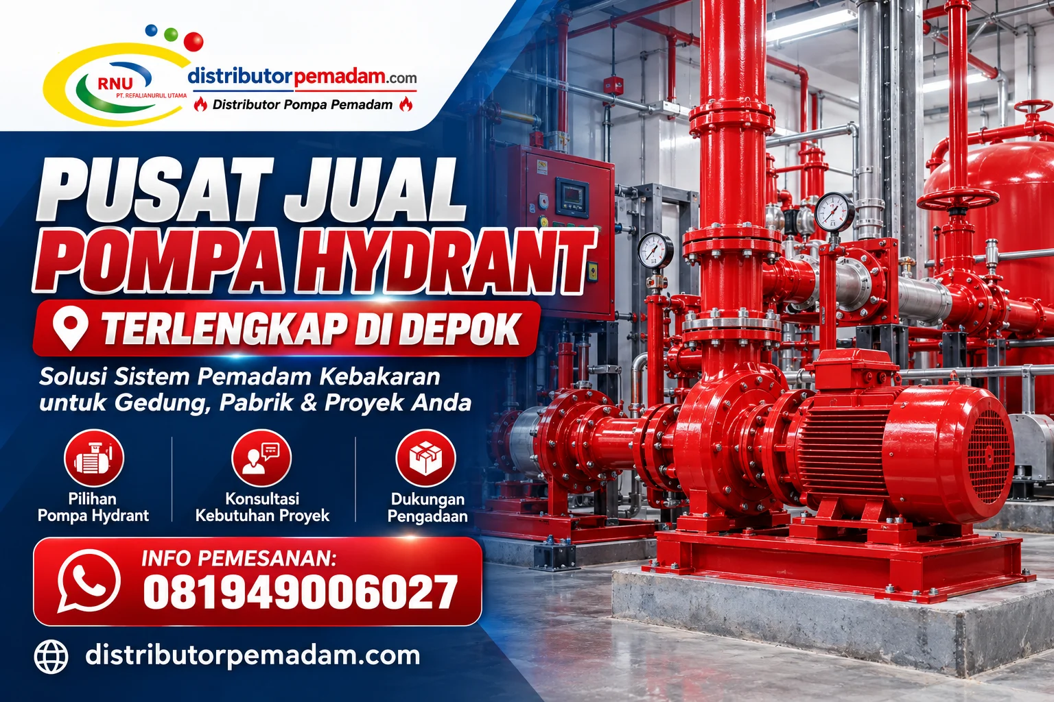 Pusat Jual Pompa Hydrant Terlengkap Depok